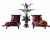 maroon lounger