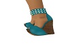 Teal Black Wedge