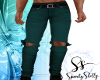 {SS} Grn Ripped Jeans V2