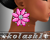 K*Earrings pink flowers
