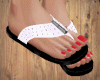 (e)  white sandal