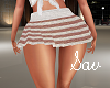 Tan/Wht Pleated Skirt
