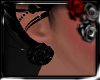 LEANNORE BLK ROSE EARRIN