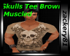 Skull Tee Brown Muscled