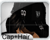 [HS]Belt, Cap+Brown Hair