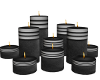 Black group of candles