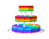 Rainbow wedding cake