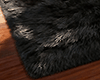 ♛ Fur Rug Black.