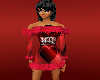 red dress+fur Mir