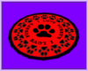 0186 PAW RUG V2 RED