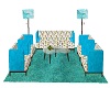 seaside blue sofa set
