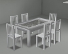 White dining table set