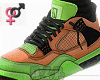 Orange Green. Sneakers