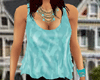 Turquoise Silk Top