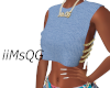 Blue Knit Chain Top