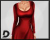 [D] Red Satin Dress