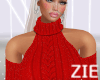 Winter Knit Dress Red F2