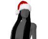 SANTA HAT + BLACK HAIR