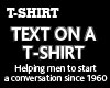 TEXT ON A T-SHIRT