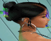 Black Purple hair w clip