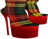 Plaid Ankle Red Bottom