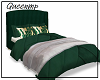 classy bed green gold