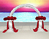 Regal Red Wedding Arch