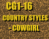 COUNTRY STYLES - COWGIRL