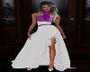 Purple/White Bridemaid