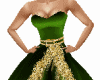 Green N Gold Xmas Dress