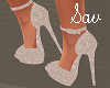 Cream Sparkle Heels