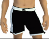 blackn white surf shorts