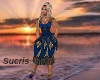 BLUE FITTED DRESS