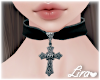 💗 Silver Cross Choker