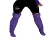 Purple Suede Thigh Boots