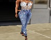Beaded Jeans w/Top