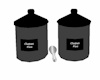 Blk Clothes Pin Canister