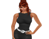 black dress with belt