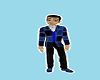 Checker blue full suit