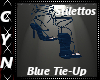 Blue Tie-Up Stilettos