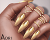 ~A: Gold Mirror Nails