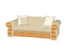 (LA) Beige & Wood Sofa 3
