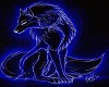 blue wolf  floor light