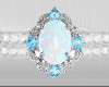 Blue Opal & Diamond Ring