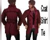 WineBerryLongCoat3Pce