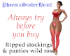 Ripped stockings/panties