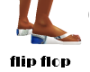 Blue & White Flip Flop