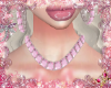 Pink gem necklace