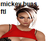mickey buns hair custom