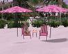 pink beach chairs